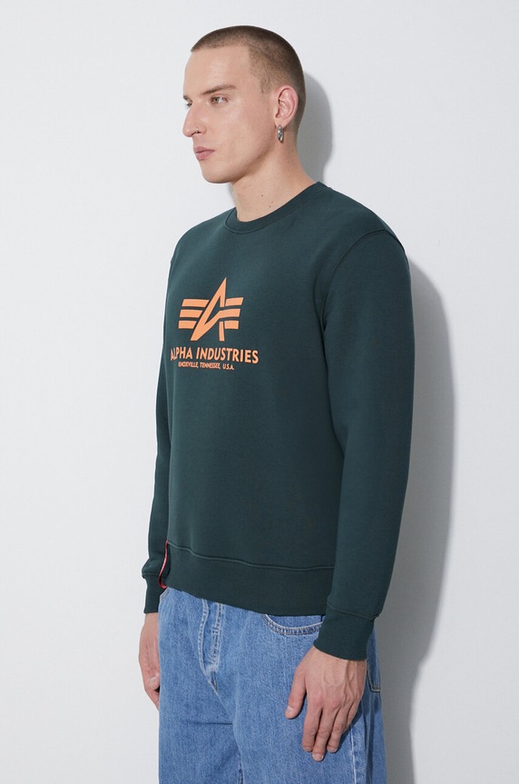 Alpha Industries bluză Basic Sweater verde 178302.353