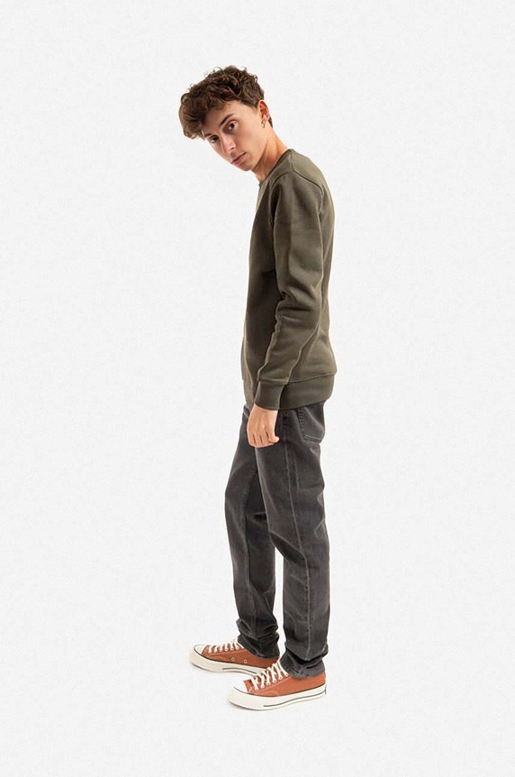 Alpha Industries felső Basic Sweater Small Logo 188307.142 zöld SS25