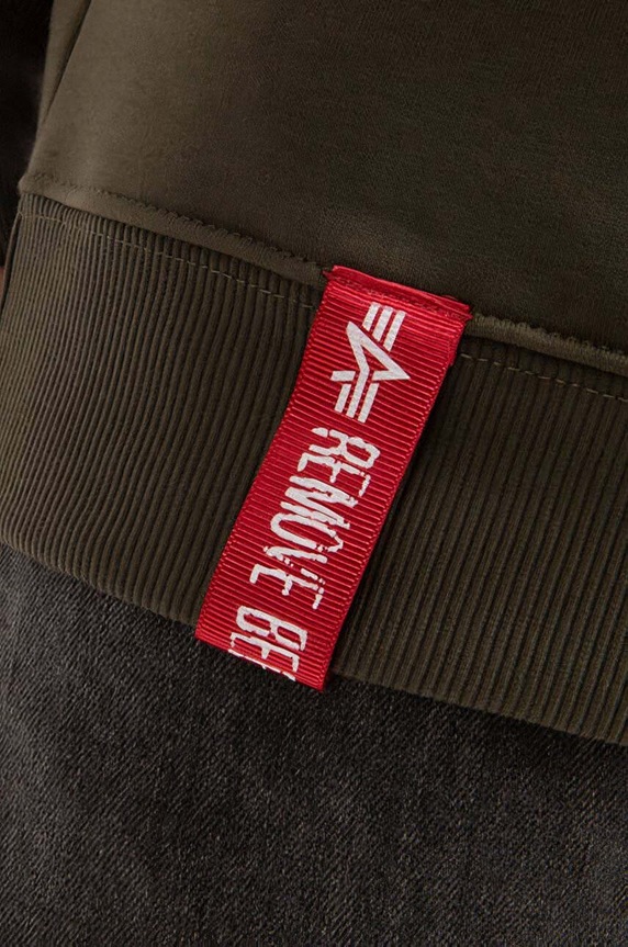 Alpha Industries felső Basic Sweater Small Logo 188307.142 zöld