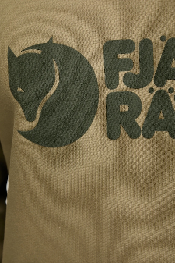 Bavlněná mikina Fjallraven Logo Hoodie F84144 622 F84144.622 zelená
