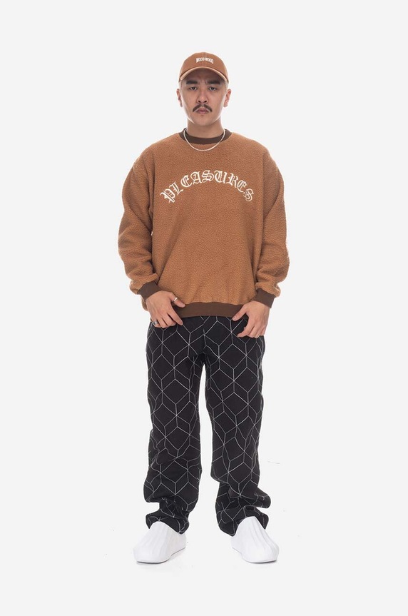 PLEASURES sweatshirt Mars Sherpa Crewneck P23SP019