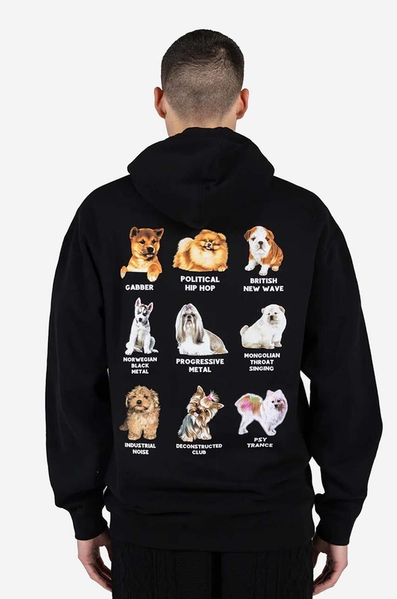 PLEASURES bluza Puppies Hoodie z kapturem czarny P23SP061