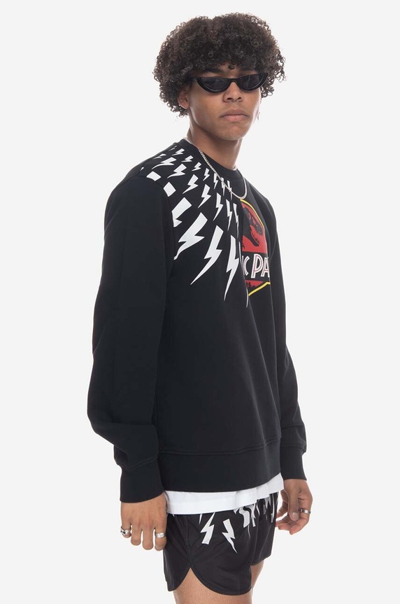 Clothing Neil Barett cotton sweatshirt PBJS146.U520S black