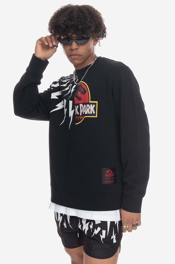 Neil Barett cotton sweatshirt black PBJS146.U520S