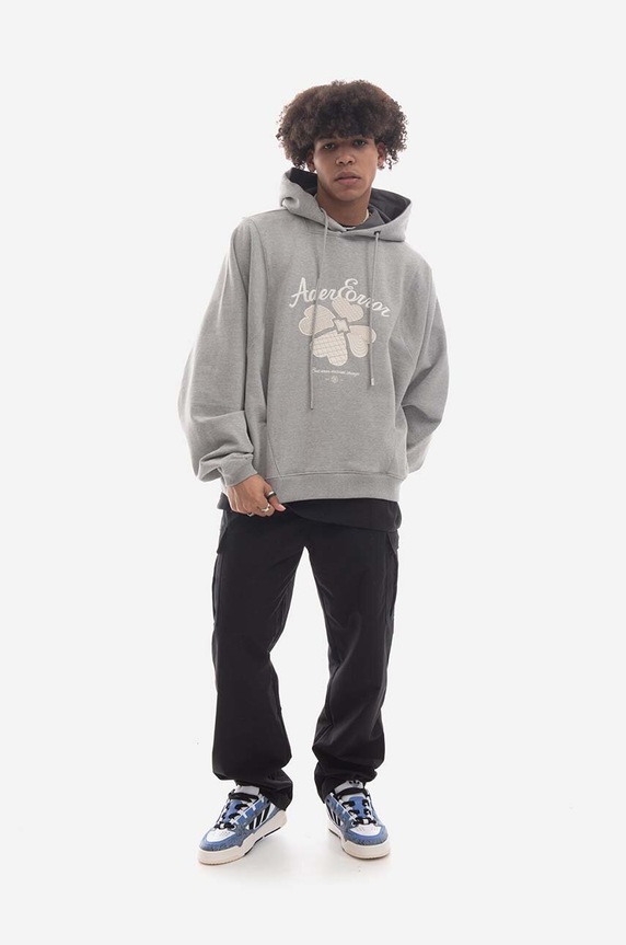 Ader Error sweatshirt applique gray BMADSSHD0102GR