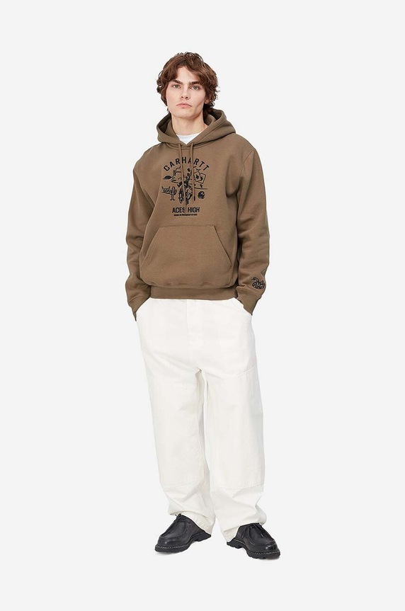 Clothing Carhartt WIP cotton sweatshirt Hooded Souvenir Valley Sweat I031819 brown