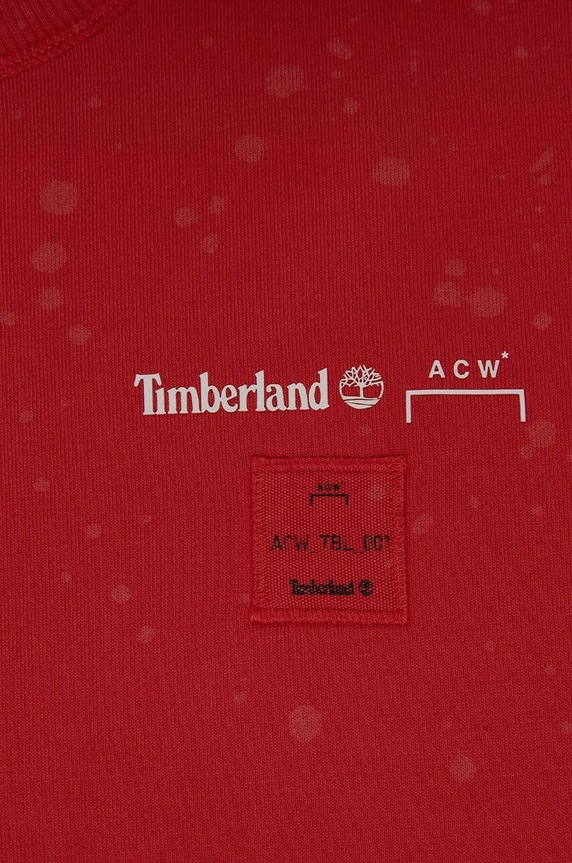 A-COLD-WALL* bluza bawełniana x Timberland A6PGW852 czerwony SS23