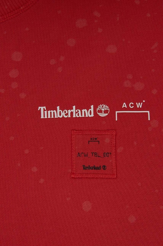 A-COLD-WALL* bluza bawełniana x Timberland A6PGW852 czerwony SS23