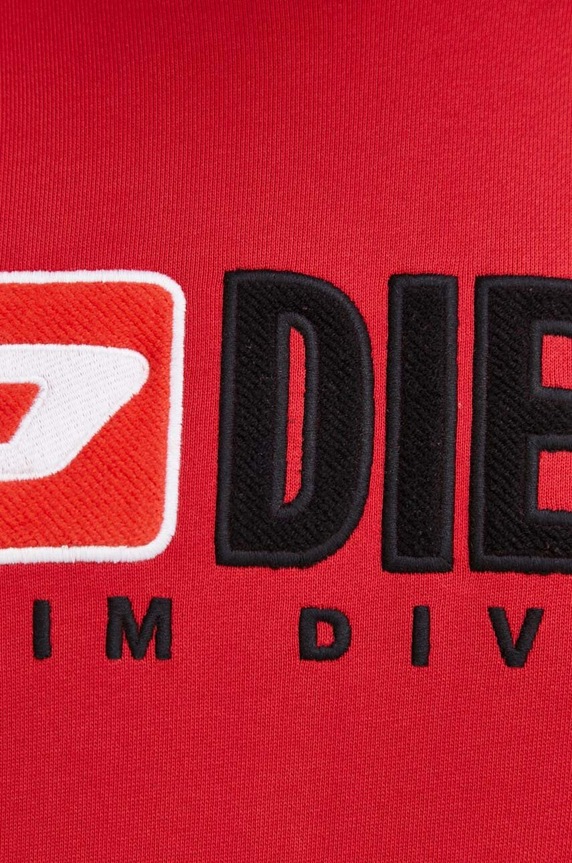 Bavlněná mikina Diesel S-GINN-HOOD-DIV A03757.0GEAD červená