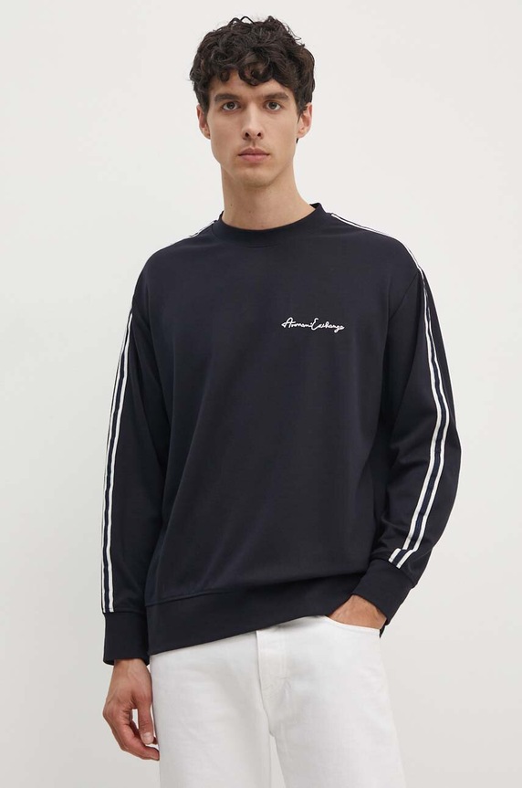 Dukserica Armani Exchange s kapuljačom mornarsko plava 8NZMSG.Z9N1Z.NOS