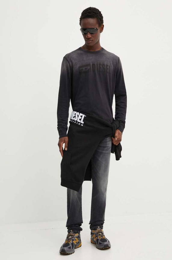 Diesel bluza bawełniana S-BOXT-HOOD-DIV A14945.0GEAD czarny AA00
