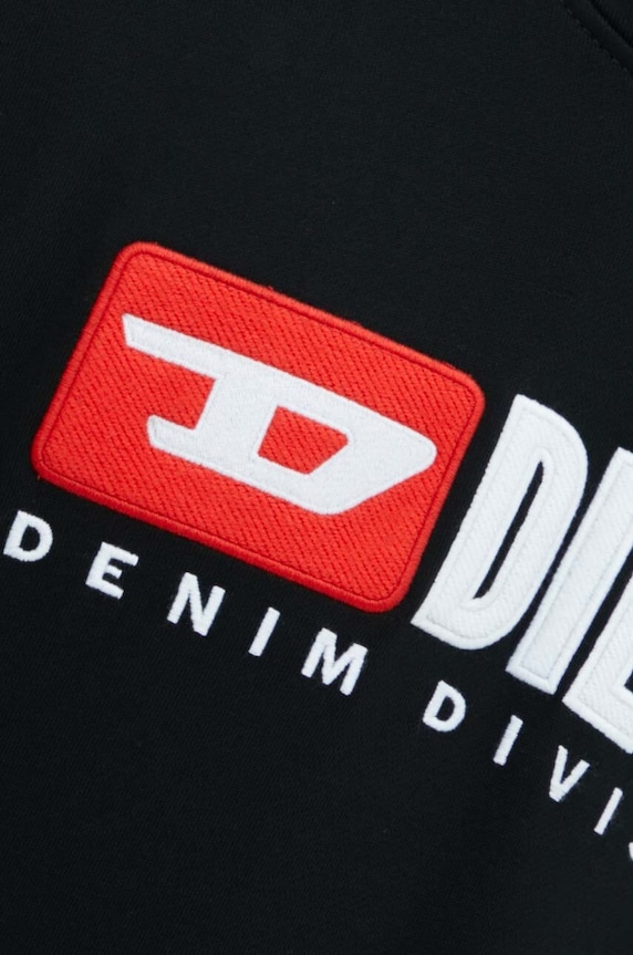 Diesel bluza bawełniana S-BOXT-HOOD-DIV czarny A14945.0GEAD