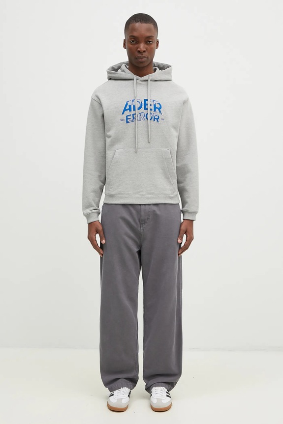 Ader Error cotton sweatshirt BN25FYHD0101GR gray