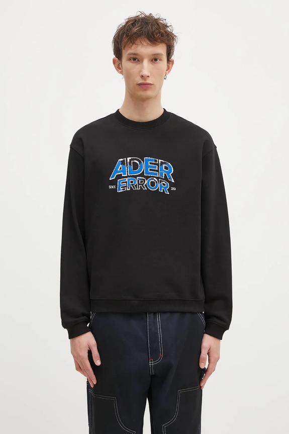 Ader Error bluza bawełniana bawełna czarny BN25FYSW0101BK