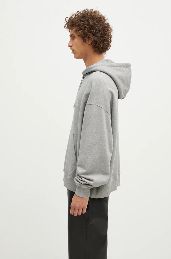 Bavlnená mikina 1017 ALYX 9SM Boxy Pullover Hoodie AAMSW0248FA01 sivá AA00