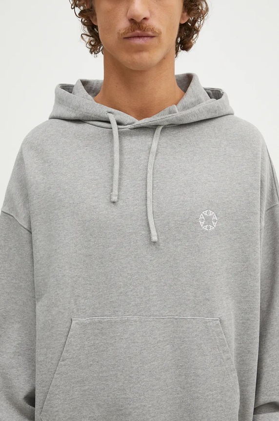 Bavlnená mikina 1017 ALYX 9SM Boxy Pullover Hoodie sivá AAMSW0248FA01