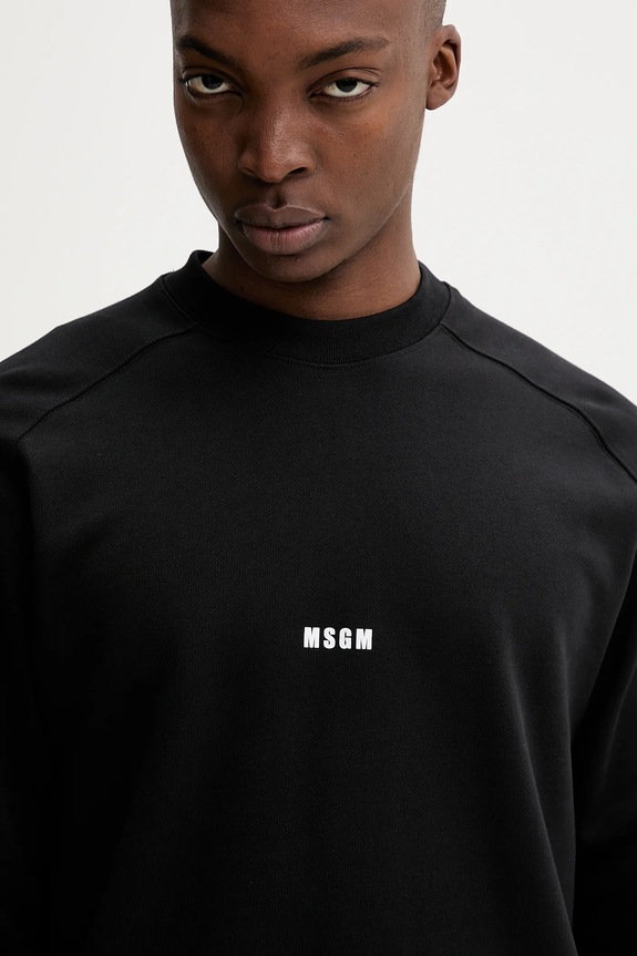 Βαμβακερή μπλούζα MSGM μαύρο 2000MM503.300000