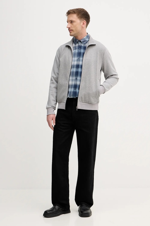 BOSS bluza rozpinana męska z bawełną H-Shepherd 100 50532755 szary AA00