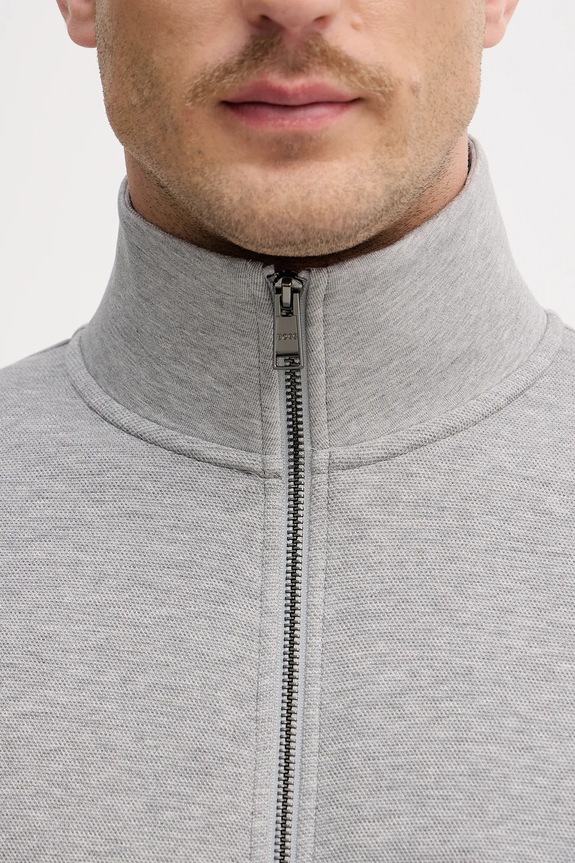 BOSS bluza rozpinana męska z bawełną H-Shepherd 100 50532755 szary