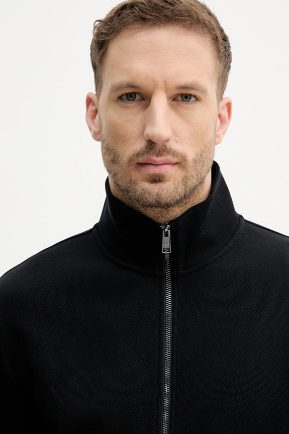 BOSS mikina na zips pánska s bavlnou H-Shepherd 100 čierna 50532755
