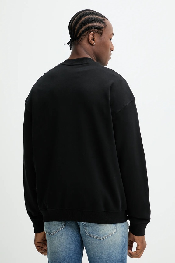 Îmbrăcăminte Diesel hanorac de bumbac S-BOXT-DIV SWEAT-SHIRT A15753.0GEAD negru