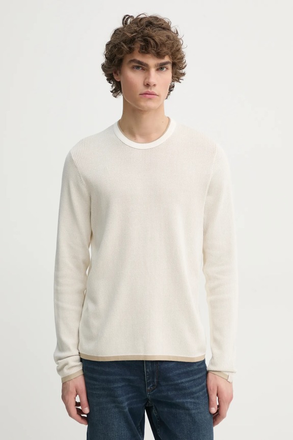 Sveter Rag & Bone jemný vzor béžová MBS23S011UC11