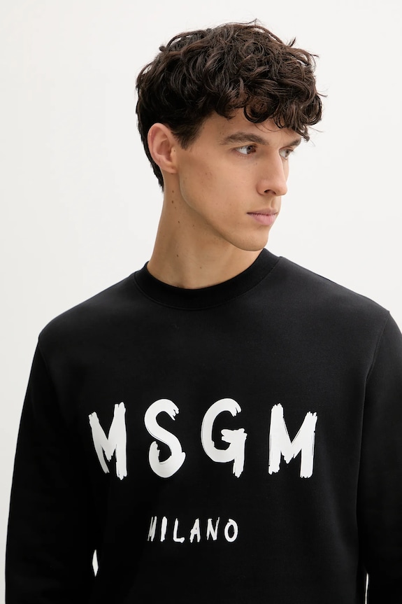 MSGM bluza bawełniana czarny 2000MM513.300001