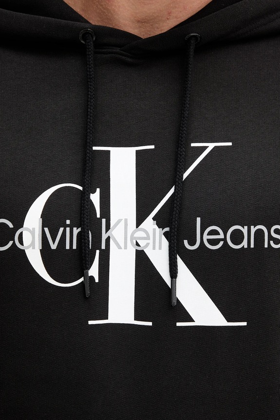 Bavlnená mikina Calvin Klein Jeans čierna J30J320934
