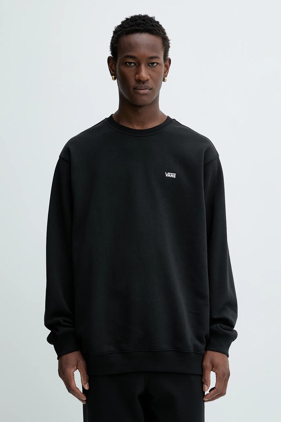 Vans hanorac de bumbac uni negru VN000P20BLK1