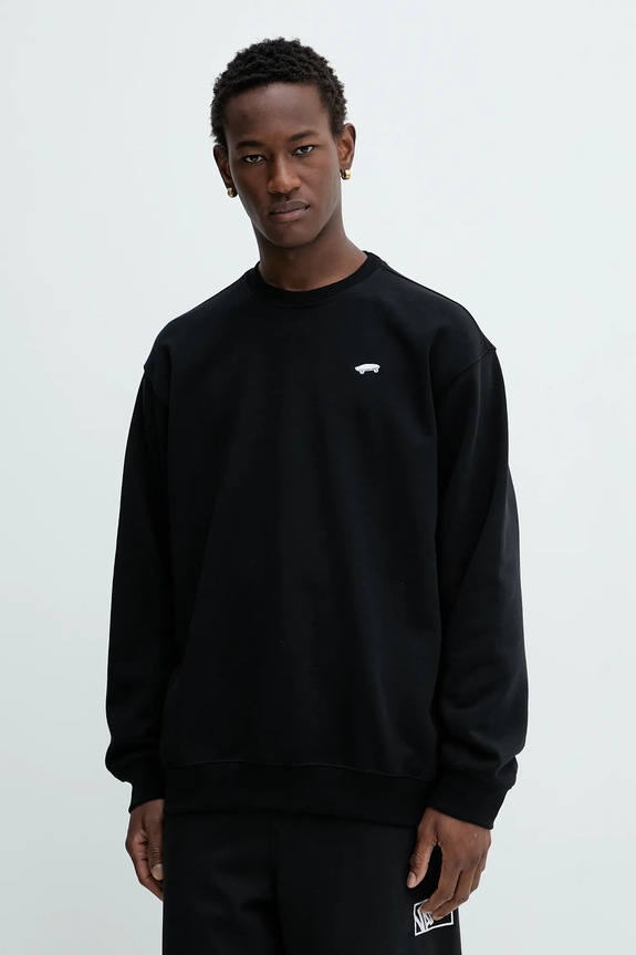 Vans hanorac de bumbac uni negru VN000P59BLK1