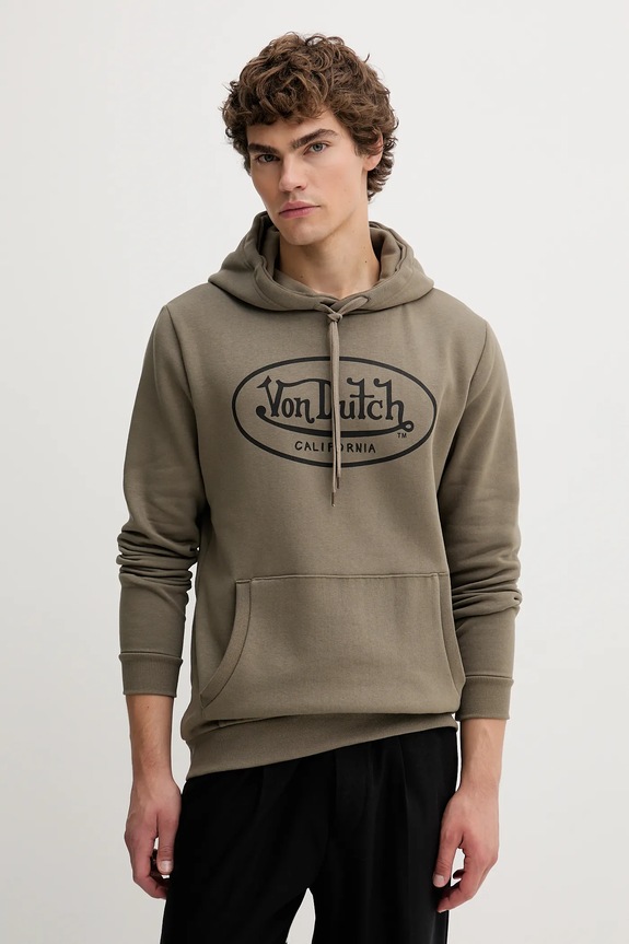 Dukserica Von Dutch print zelena VD.1.SWZ.BRAND