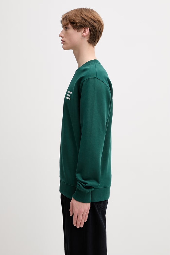 Drôle de Monsieur Le Sweatshirt Slogan Men's cotton sweatshirt PERM.SW149.CO127 green AA00