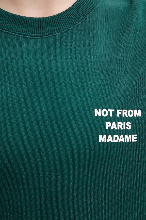Drôle de Monsieur Le Sweatshirt Slogan Men's cotton sweatshirt green PERM.SW149.CO127