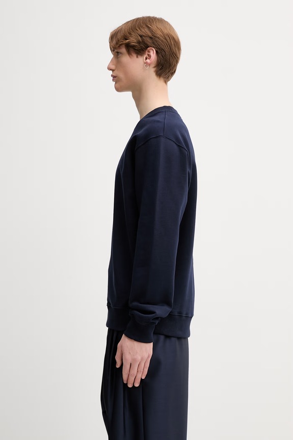 Drôle de Monsieur Le Sweatshirt Slogan Classique bluza bawełniana męska PERM.SW148.CO127 granatowy AA00