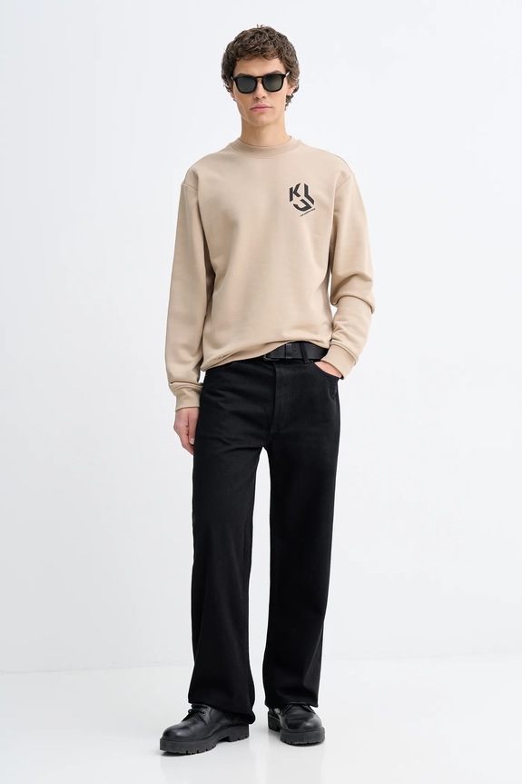 Mikina Karl Lagerfeld Jeans B1M20050 béžová AA00