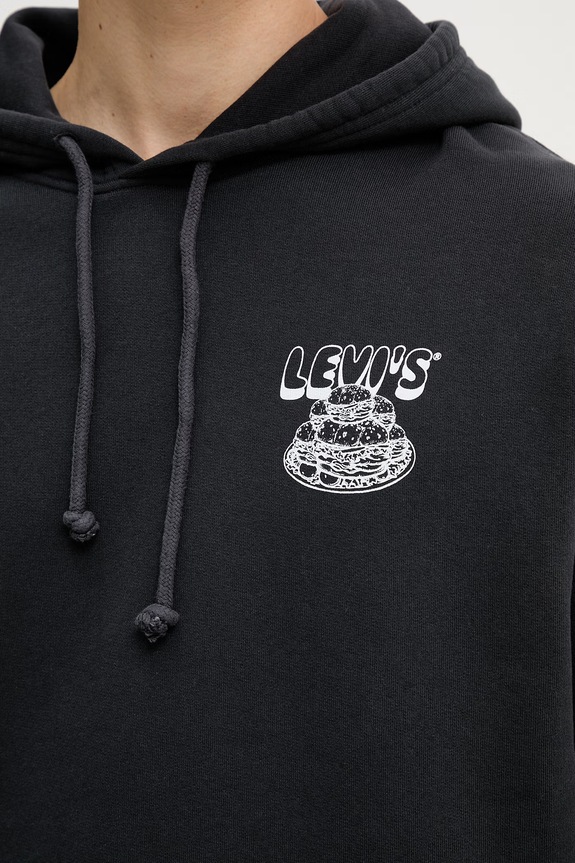 Levi's dukserica sa kapuljačom muška od pamuka LSE_T2 RELAXED GRAPHIC A2639.0065 crna