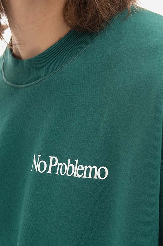 Aries cotton sweatshirt Mini Problemo COAR20009 green