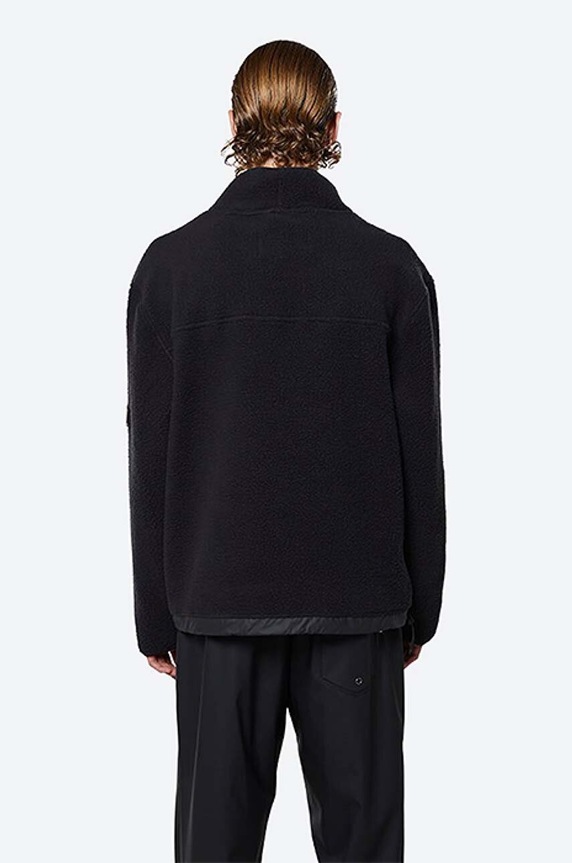 Rains bluza Fleece High Neck 1850 czarny 1850.BLACK