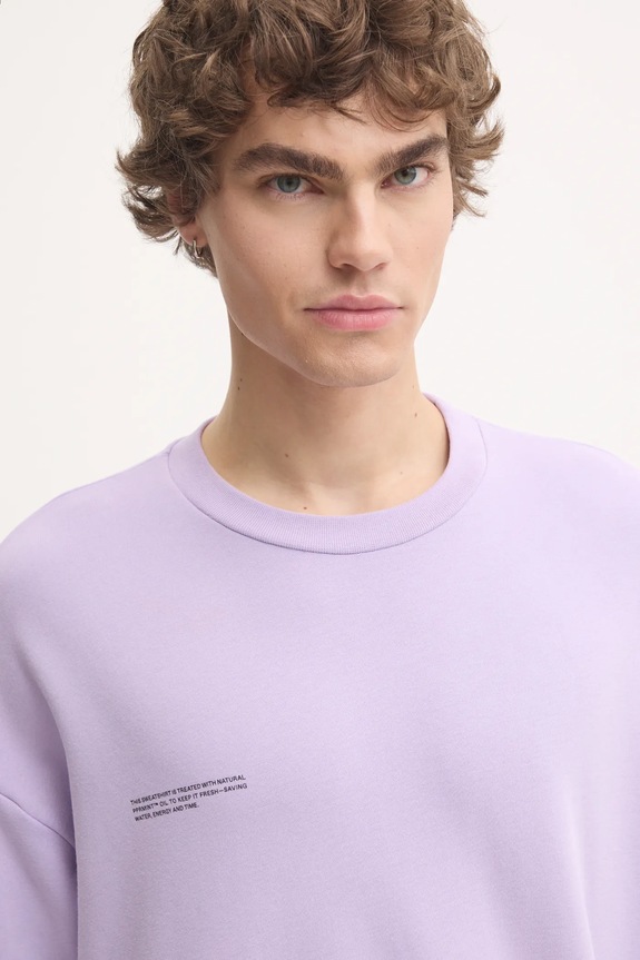 Pamučna dukserica Pangaia ljubičasta 10000183