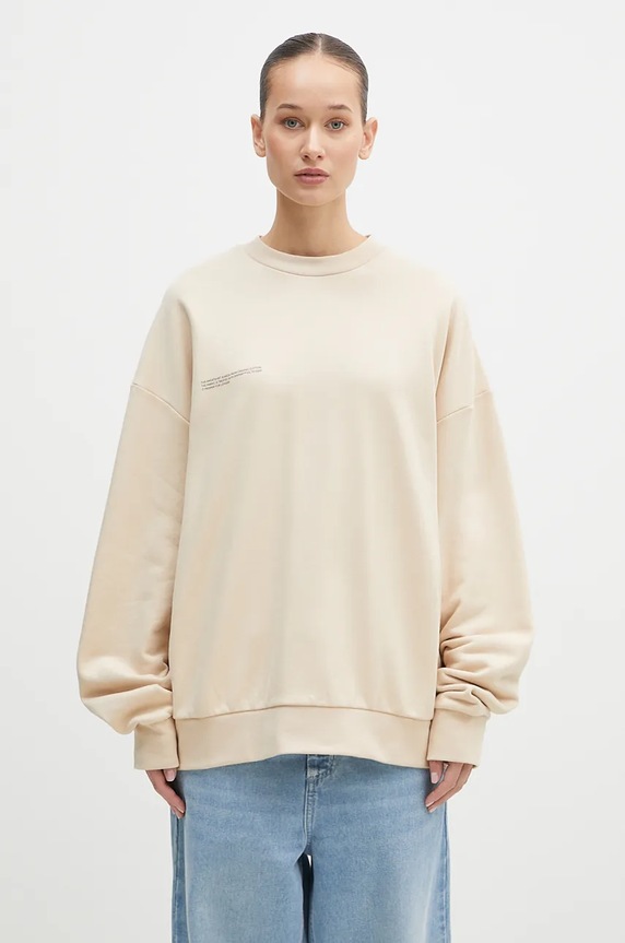 Pangaia cotton sweatshirt without beige 10000183