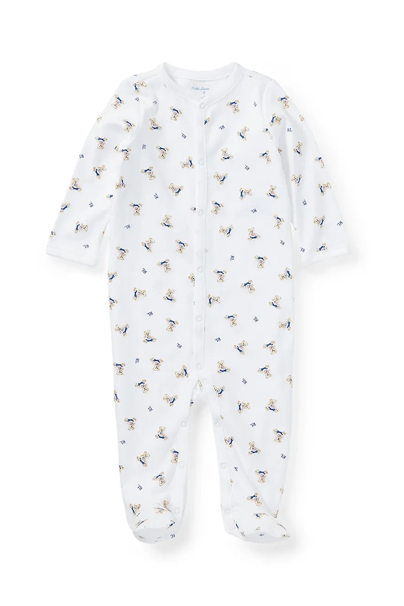 Detský bavlnený overal Polo Ralph Lauren biela 320682715001