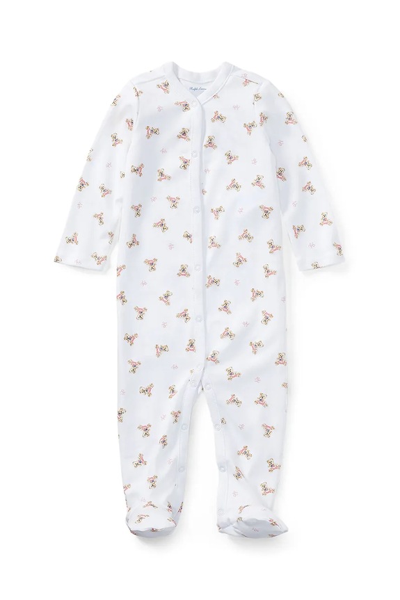 Pamučni kombinezon za bebe Polo Ralph Lauren bijela 310682708001