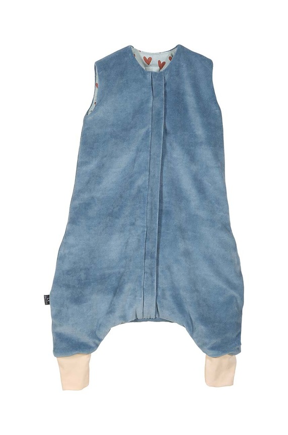Dječja vreća za spavanje s nogavicama La Millou Cotto HEARTBEAT BLUE Proizvod za bebe plava 139645.Spiworek.z.nogaw