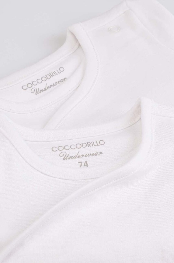 Coccodrillo body bawełniane niemowlęce XCX413601BAU biały