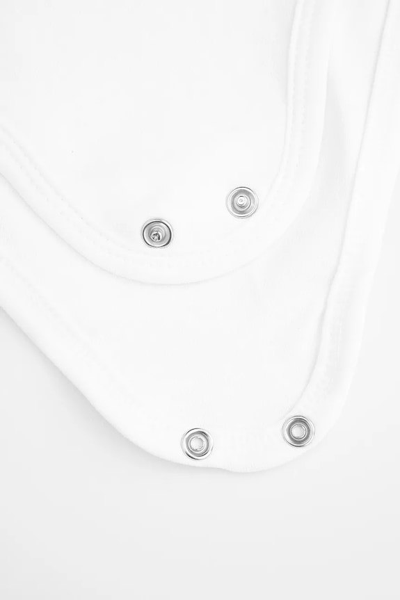 Coccodrillo body din bumbac pentru bebeluși 2-pack alb XCX413101BAU
