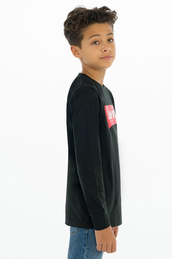 Levi's Longsleeve dziecięcy 8E8646.NOS.B czarny AA00