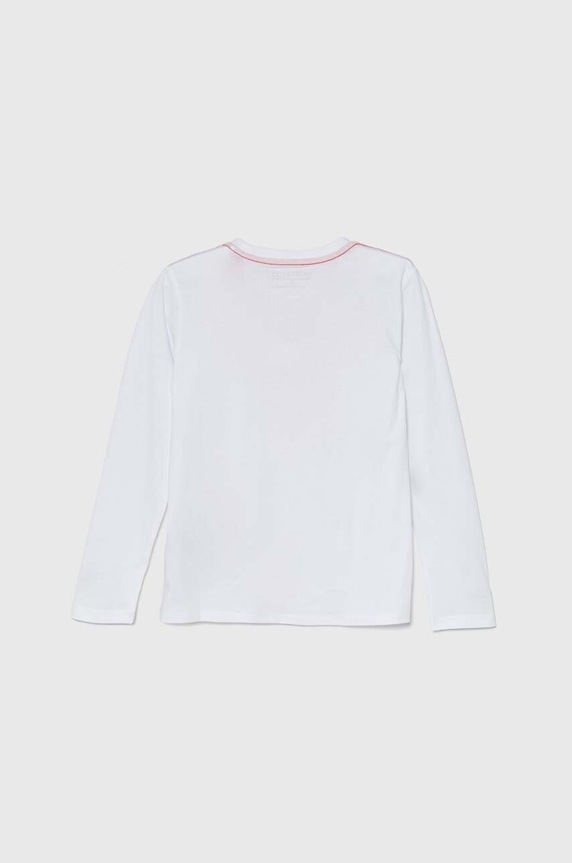 Guess longsleeve din bumbac pentru copii L84I29.K8HM0.9BYH alb AA00