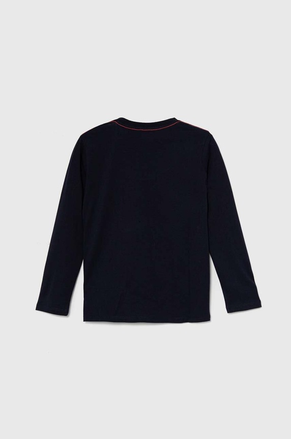 Guess longsleeve bawełniany dziecięcy L84I29.K8HM0.9BYH granatowy AA00