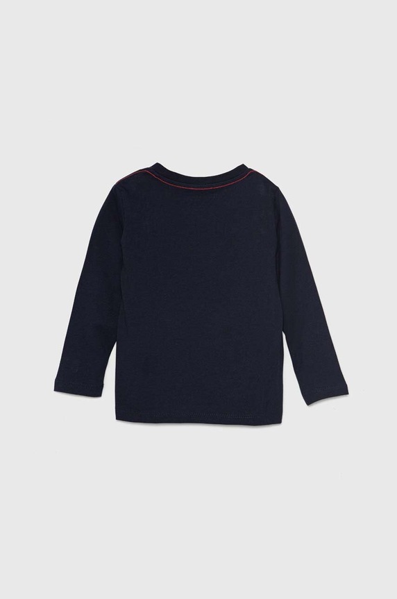 Guess longsleeve bawełniany dziecięcy N84I24.K8HM0.9BYH granatowy AA00
