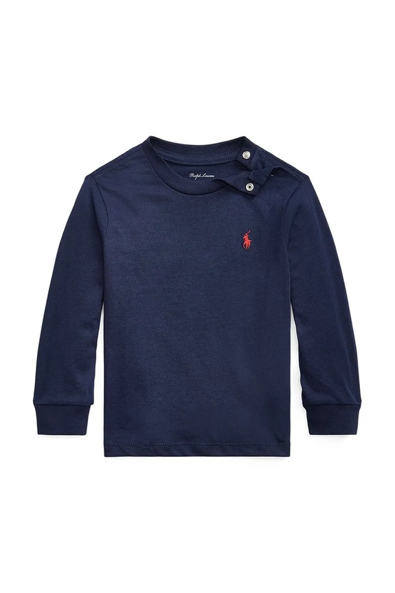 Παιδικό βαμβακερό μακρυμάνικο Polo Ralph Lauren βαμβάκι σκούρο μπλε 320843804002